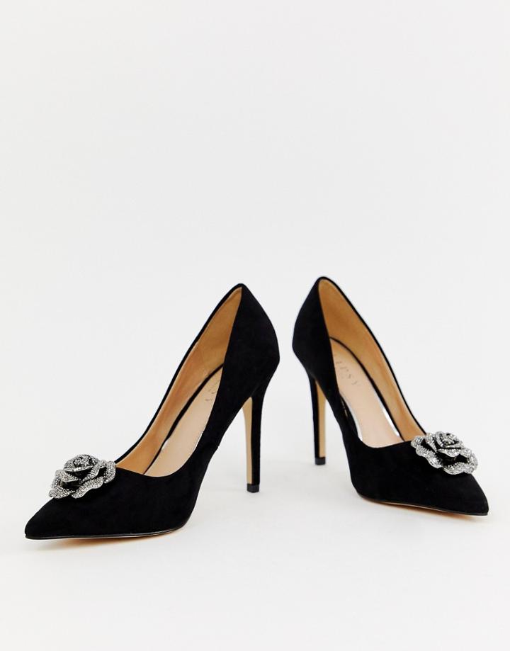 Lipsy Rose Embellishment Pumps In Black - Gold