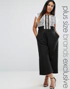 Truly You Lace Bodice Culotte Jumpsuit - Multi