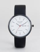 Reclaimed Vintage Inspired Date Leather Watch In Black - Black