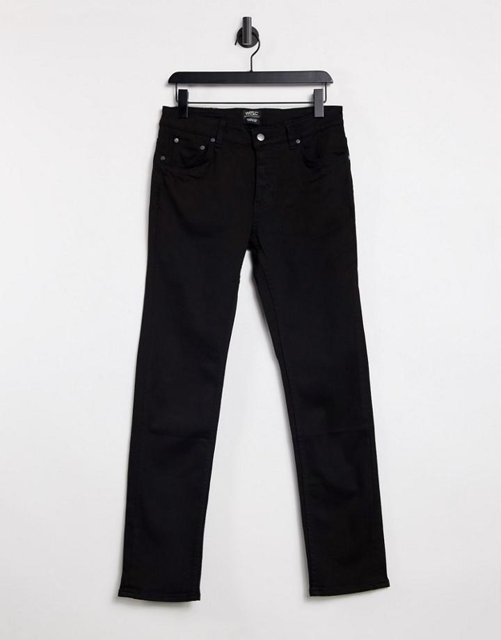 Wesc Bob Straight Leg Jeans In Black