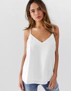 Asos Design Fuller Bust Eco Swing Cami With Double Layer-white