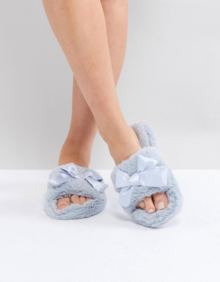 Bedroom Athletics Erica Bow Slider Slipper - Blue