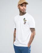 Asos Relaxed T-shirt With Chest Badges - White