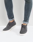 Fred Perry Shields Mid Waxed Cotton Sneakers - Gray