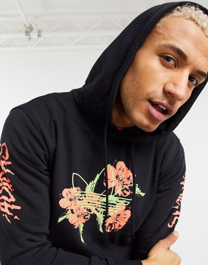 Adidas Originals Festivo Hoodie With Graphic Print In Black