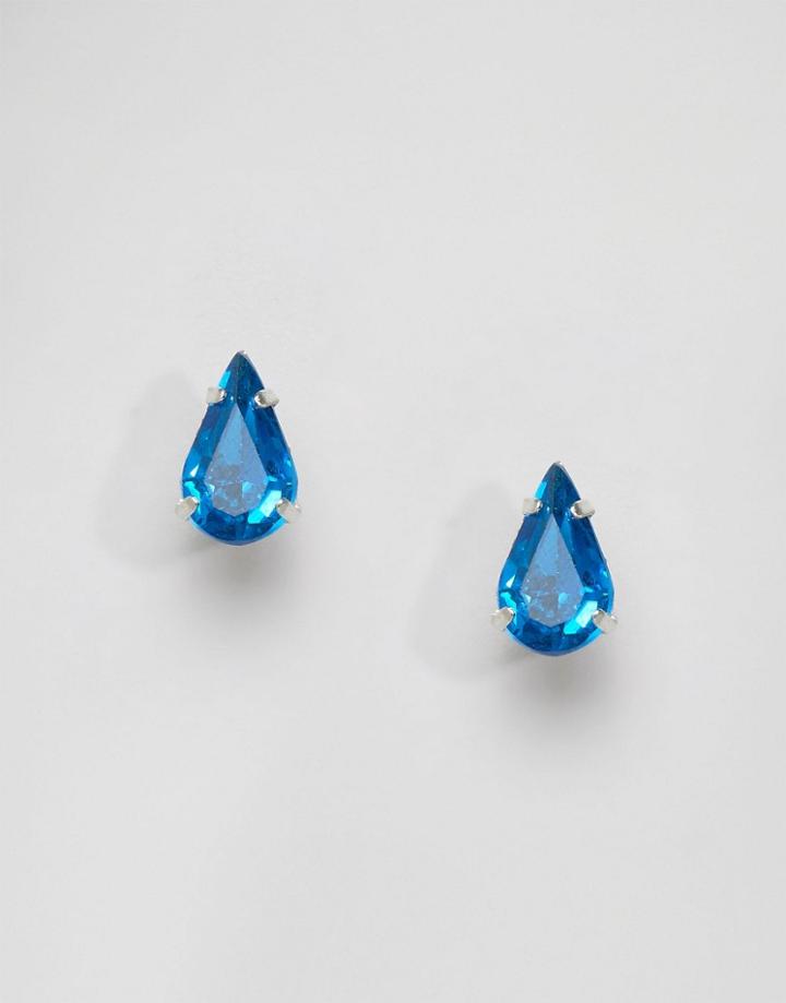 Krystal Swarovski Crystal Pear Stud Earrings - Purple