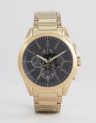 Armani Exchange Ax2611 Chronograph Bracelet Watch In Gold - Gold
