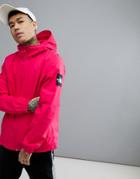 The North Face Mountain Q Jacket Waterproof Hooded In Bright Pink - Pink