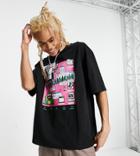 Collusion T-shirt With Computer Print In Black