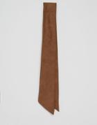 Asos Wide Slant Neck Tie - Tan