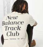 New Balance Track Club Back Print T-shirt In Oatmeal-neutral