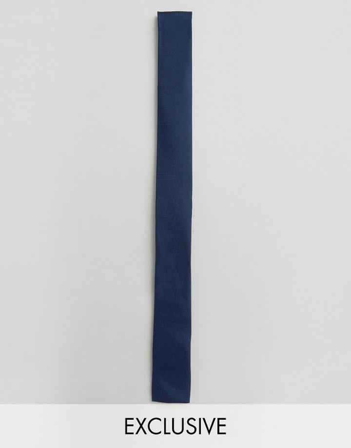 Noak Sateen Square Tie - Navy