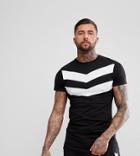 Good For Nothing Muscle T-shirt In Black With Chevron Print - Black