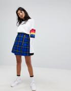 The Ragged Priest Check Mini Skirt - Blue