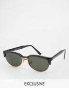 Reclaimed Vintage Retro Sunglasses - Black