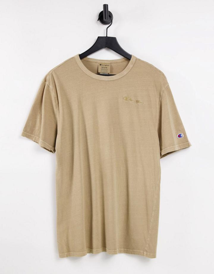 Champion Oversized Small Logo T-shirt In Khaki-green