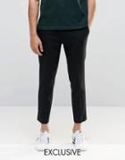 Only & Sons Skinny Fit Cropped Pants With Stretch - Black