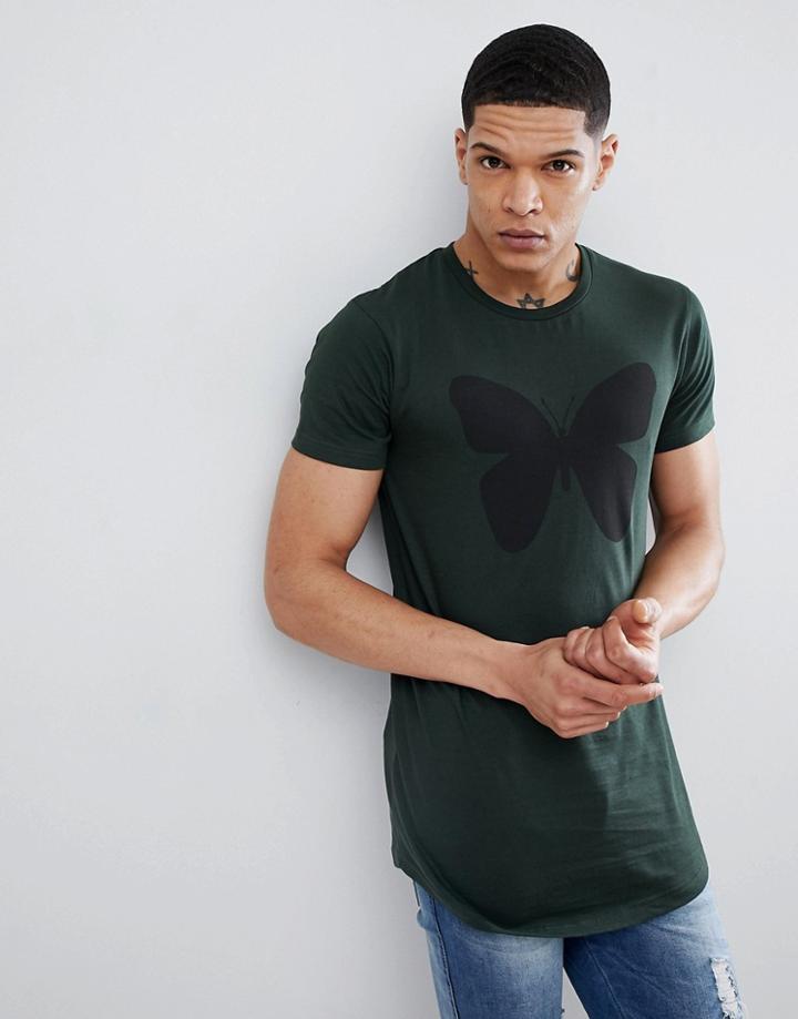 Good For Nothing Muscle T-shirt In Green With Logo - Green