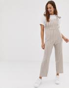 Pull & Bear Pacific Jumpsuit In Pink Stripe - Multi
