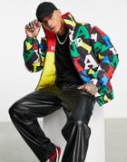 Karl Kani Retro Reversible Puffer Jacket In Multi
