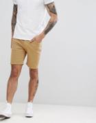 Asos Design Denim Shorts In Skinny Stone - Stone