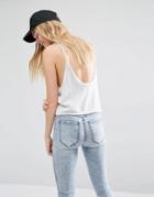 Dr Denim Knit Scoop Back Tank - Light Gray