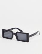 Aj Morgan Presence Slim Line Square Lens Sunglasses-black