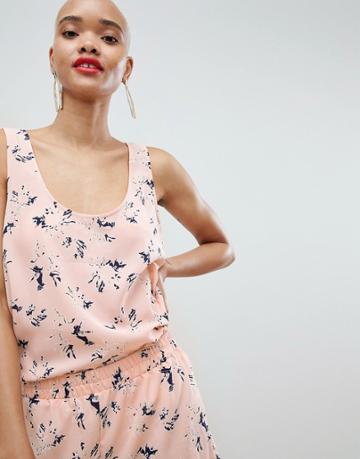 Pieces Floral Cami Top Two-piece - Pink