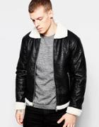 Minimum Jacket With Faux-shearling Lining - Black