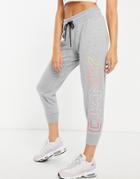 Dkny Sport Sweatpants With Ombre Side Logo In Gray - Part Of A Set-black