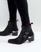Jeffery West Manero Star Buckle Boots In Black - Black