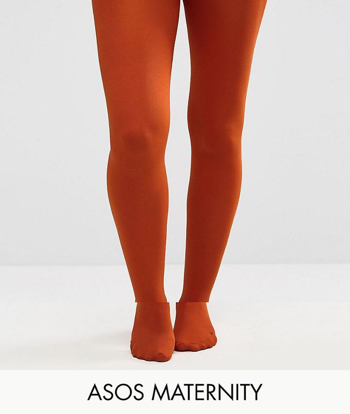 Asos Maternity 60 Denier Tights In Rust - Multi