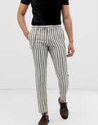 Twisted Tailor Super Skinny Pants With Textured Stripe - Stone