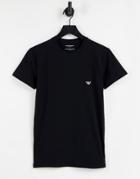 Emporio Armani Bodywear Contrast Back Logo T-shirt In Black