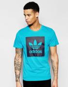 Adidas Originals Backboard Logo Fill T-shirt In Blue Ao0755 - Blue