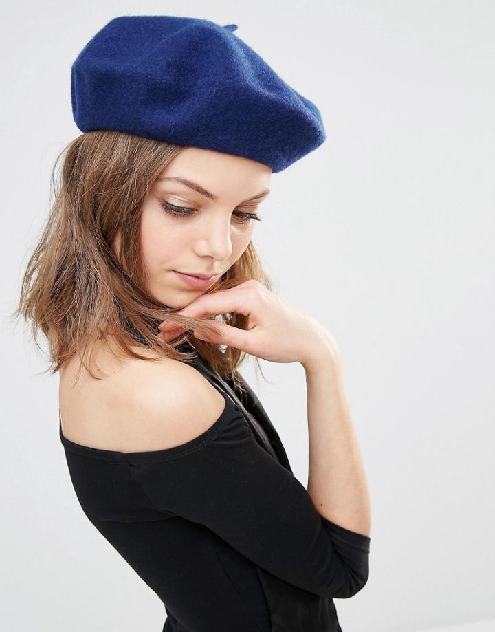 Pieces Beret Hat - Twilight Blue