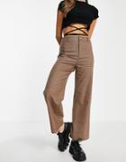 & Other Stories Wool Pants In Beige Check-neutral