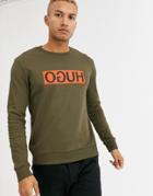 Hugo Dicago Logo Sweatshirt In Khaki