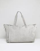 Asos Suede Croc Carryall - Gray