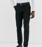 Asos Design Tall Slim Suit Pants In Black