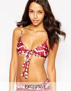 Somedays Lovin Marsala Geo-tribal Wrap Bikini Top - Multi