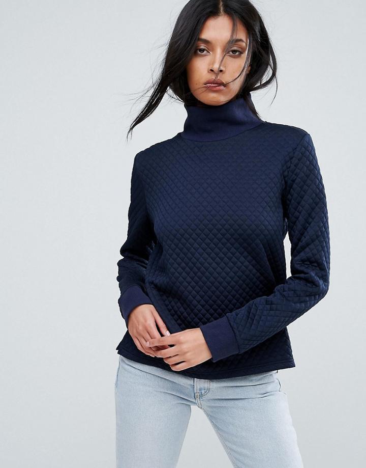 A State Of Being Invite Roll Neck Sweater - Navy