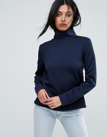 A State Of Being Invite Roll Neck Sweater - Navy