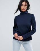 A State Of Being Invite Roll Neck Sweater - Navy