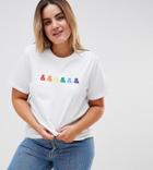 Asos X Glaad Curve Relaxed T-shirt With Embroidery - White