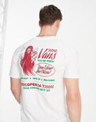 Vans Pizza Fear Back Print T-shirt In White