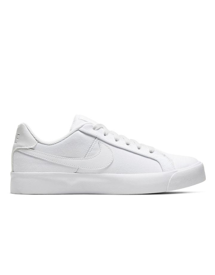 Nike Court Royale Ac Canvas Sneakers In Triple White