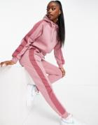 Pindydoll Hoodie And Sweatpants Set With Side Stripe In Pink