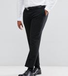 Harry Brown Plus Plain Stretch Slim Suit Pants - Black