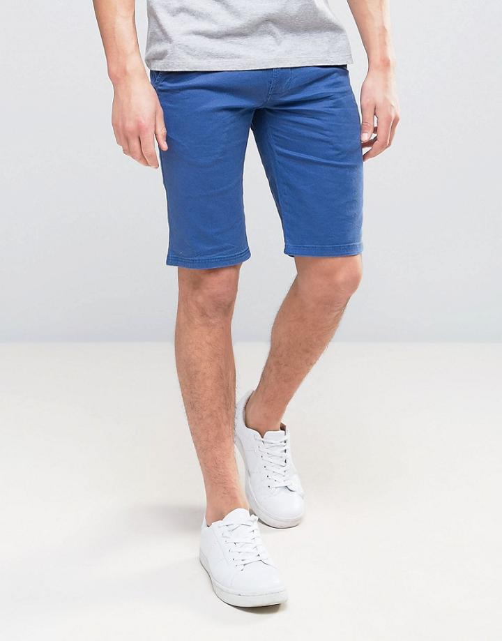 Lindbergh Chino Shorts In Indigo Blue - Blue